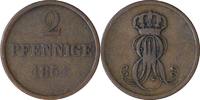 HANNOVER 2 Pfennig AKS 124 - Kursmünze aus dem Königreich Hannover -