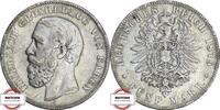 BADEN 5 Mark J 27 - geprägt unter Großherzog Friedrich I. -