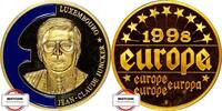 LUXEMBURG Europa-Medaille Jean-Claude Juncker - vergoldet -