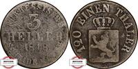 HESSEN-KASSEL 3 Heller AKS 52 - Kurfürst Wilhelm II. -