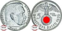 DRITTE REICH 5 Reichsmark 1939 G J 367 - Paul von Hindenburg VZ+ 568.97 元540.52 元 含税 ＋  83.67 元 运费