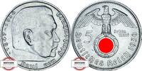 DRITTE REICH 5 Reichsmark 1936 A J 367 - Paul von Hindenburg VZ+ 284.48 元270.26 元 含税 ＋  83.67 元 运费