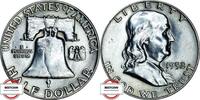 USA Half Dollar KM 199 - Benjamin Franklin - Freiheitsglocke -