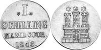 HAMBURG 1 Schilling KM 20 - Ansicht der Burg -