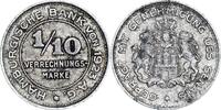 HAMBURG 1/10 Verrechnungsmarke J N37 - Notgeld der Hamburgischen Bank -