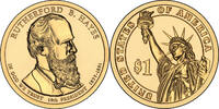 USA $1 Coin 2011-P Rutherford Hayes Presidential Golden Dollar Philadelphia PRP19 -