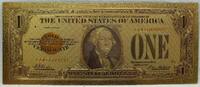 USA Banknoten $1 Silver Certificate Funnyback Novelty 24K Gold Foil Plated Note 6 GFN04 -