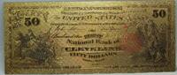 USA Banknoten 1863 $ $50 National Currency Cleveland Novelty 24K Gold Plated Note Bill 6 GFN26 -
