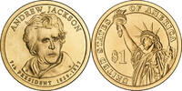 USA $1 Coin 2008-D Andrew Jackson Presidential Golden Dollar - Denver Mint PRD07 -