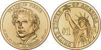 USA $1 Coin 2010-D Franklin Pierce Presidential US Golden Dollar - Denver PRD14 -