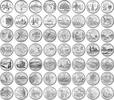 Sonstiges Quarter 1999 - 2009 State Statehood, DC & Territory P or D Mint Uncirculated 25C -