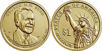 USA $1 Coin 2020-D George HW Bush Presidential Dollar Golden - Denver Mint PRD40 -