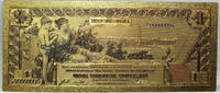 USA Banknoten $1 Silver Certificate Educational Novelty 24K Gold Plated Note 6 GFN02 -