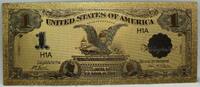 USA Banknoten $1 Silver Black Eagle Certificate Novelty 24K Gold Plated Note 6 - GFN03 -