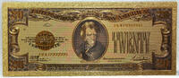 USA Banknoten $20 Gold Certificate Novelty 24K Gold Foil Plated Note Bill 6 GFN24 -