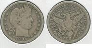 USA Barber Quarter 1904-P Silver 25c Philadelphia Mint - KR147 -