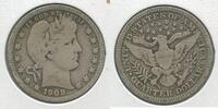 USA Barber Quarter 1908-D Silver 25c Denver Mint - KR161 -