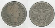 USA Barber Quarter 1909-D Silver 25c Denver Mint - KR166 -