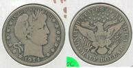 USA Half Dollar 1914-S Silver Barber 50c San Francisco Mint - KR322 -