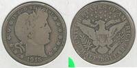 USA Half Dollar 1915-S Silver Barber 50c San Francisco Mint - KR323 -