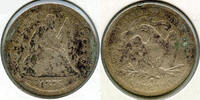 USA Quarter 1876-S Seated Liberty Silver - San Francisco Mint - BR373 -