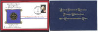 USA George Washington Commemorative Coin 24k Gold EP Postal Panel - C919 -