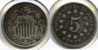 USA Shield Nickel - J43 -