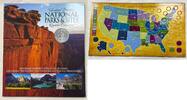 Books & Magazines Quarter National Park 2010-2021 Large Collector Map ATB 1377 Album 12 -