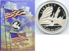 USA Dollar Star Spangled Banner Bicentennial Silver Set $1 Proof Coin - K915 -