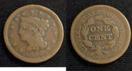 USA Large Cent Braided Hair Penny -Average Circulated- Better Date- BC35 -