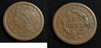 USA Large Cent Braided Hair Penny -Average Circulated- BC36 -