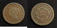 USA Large Cent Braided Hair Penny -Average Circulated- BC40 -