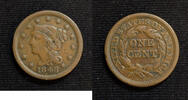 USA Large Cent Braided Hair Penny -Average Circulated- BC41 -