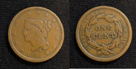 USA Large Cent Braided Hair Penny -Average Circulated- BC42 -