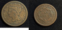 USA Large Cent Braided Hair Penny -Average Circulated- BC46 -