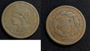 USA Large Cent Braided Hair Penny -Average Circulated- BC47 -