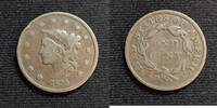USA Large Cent Coronet Head Penny -Average Circulated- BC53 -