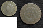 USA Large Cent Coronet Head Penny- Average Circulated- BC62 -