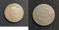 USA Large Cent Coronet Head Penny- Average Circulated- BC64 -