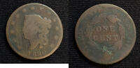 USA Large Cent 1820/19 Coronet Head Penny- Overdate Variety-Average Circulated- BC69 -