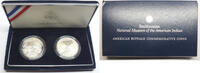 USA Smithsonian American Indian Buffalo 2-Coin Silver United States Mint - L229 -