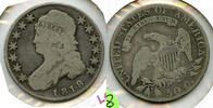 USA Half Dollar 1819 Bust Silver  - Large 9 Over 8 - L828  1,141.12 元 含税 ＋  -7.13 元 运费