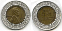 Exonumia Lincoln Cent 1948-D Penny Kiwanis Circle One God Truth Love Service Token - J626 -