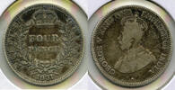 Weltmünzen British Guiana Coin Four Pence - King George V Guyana - G447 -