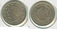 USA 5 Cents No Cents Liberty V-Nickel Coin - RK371 -