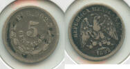 Weltmünzen 5 Centavos Mexico Silver Coin - RK400 -