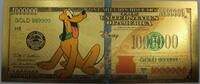 USA Banknoten  Pluto Mickey's Dog Disney $1000000 Note Novelty 24K Gold ... 28.17 元 含税 ＋  -7.13 元 运费