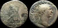 Rome AR Denarius Roman Empire, Trajan AR Denarius – Dacian Captive on Arms Rome Mint, c. AD 107– -