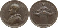 Vatikan Bronzemedaille Leo XIII., 1878 - 1903, von Bianchi, auf das heilige Jahr -