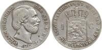Niederlande, Königreich 1 Gulden Wilhelm III., 1849 - 1890 -